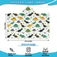 thumbnail image 2 of Multi Colored Dinosaur Assortment Pattern Hooded Bath Towel，50"x30" for Ages 3 To 12 Kids, Quick Dry Lightweight Soft Microfiber Hood Beach Towel Cover Up for Kids, 2 of 7