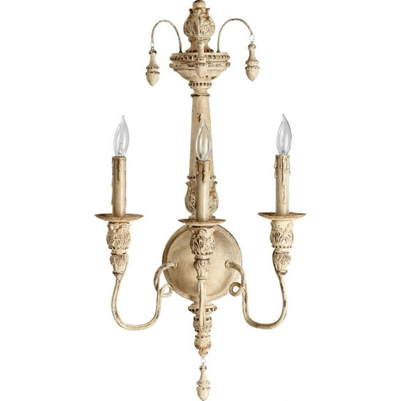 Quorum Lighting Salento 3-Light Persian White Wall Sconce