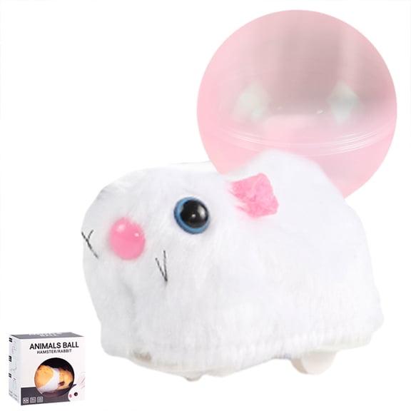 Esaierr Toddler Toys Electric Toys Animal Running Ball for White Mouse Cartoon Animal Ball Self Rotating Toy