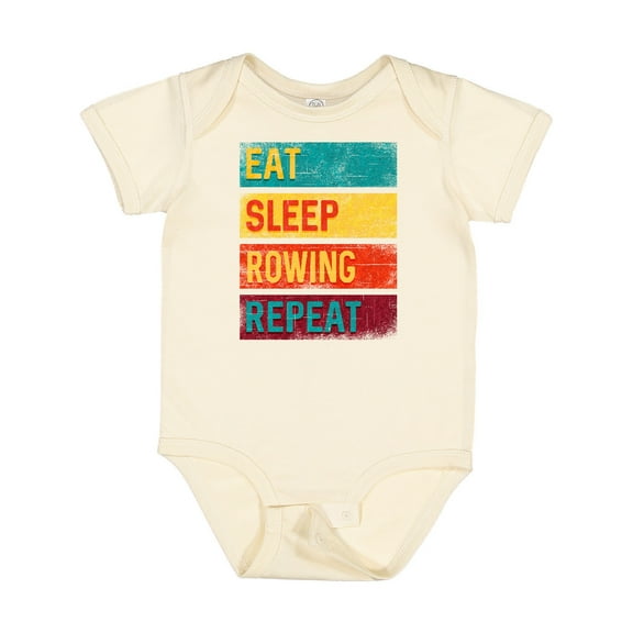 Inktastic Eat Sleep Rowing Repeat Boys or Girls Baby Bodysuit