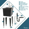 thumbnail image 4 of TEHILA Space Saver 16 Gallon Black Utility Sink with Stainless Finish Faucet & Side-Sprayer, 4 of 9