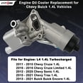 thumbnail image 3 of Conjunto de carcasa de filtro de enfriador de aceite de motor para Chevy Cruze 1.4L, 3 of 7