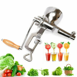 ZECARFA Stainless Steel Vegetable Squeezer,Non-Slip Red Silicone Handle,  Large Metal Vegetable Water Squeeze Fast Squeezing Vegetable