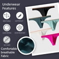thumbnail image 2 of Kudavo Men's Thong G-String Underwear,Men's Hot Thong G-String Brief Underwear,Stretch and All-day Comfort Large Size, 2 of 10