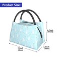 thumbnail image 2 of Fuzoiu Cute Bunny Print Portable Insulation Lunch Bag,Large Lunch Box,Container Reusable Leakproof Tote for Work, Travel, and Outdoor Activities, 2 of 6