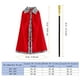 thumbnail image 5 of Set de disfraz CLOOOUDS King, capa roja, corona dorada, cetro, 5 of 5