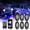 B, variant on Ohmyroo RGB LED Rock Lights 6 Pods Bluetooth App Control Underglow Chassis Light Kit Black