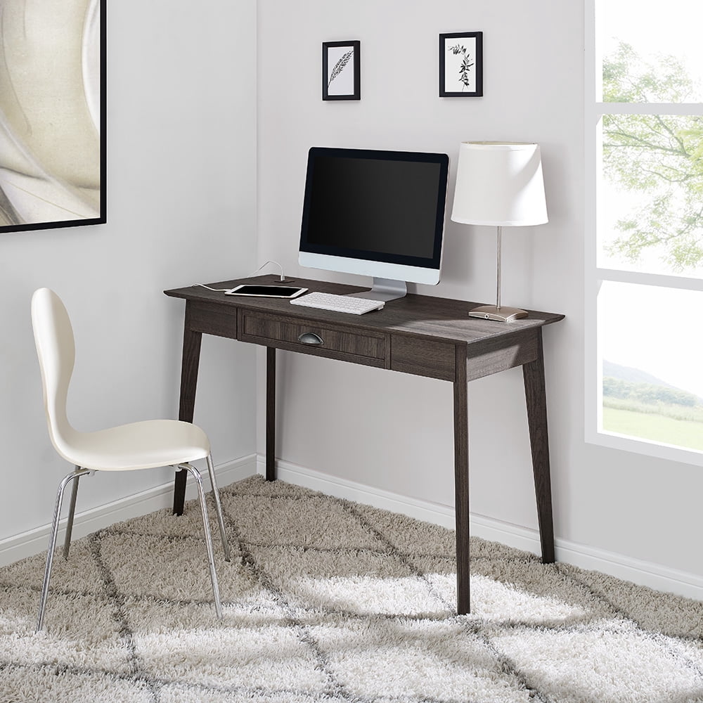 Caffoz Newport Series Home Office Computer Writing Desk,Smoke Oak
