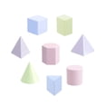 thumbnail image 4 of 8 piezas en forma 3D geométrica Montessori juguete de aprendizaje juego clasificador de formas juego geométrico juguete de clasificación juego de, 4 of 9