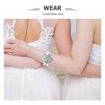 thumbnail image 3 of YSNOOWE Wedding Wrist Corsage Plated Band with Dazzling Rhinestone and Soft Fabric, 3 of 8