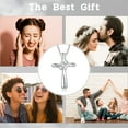 thumbnail image 7 of Inadays 925 Cross Necklace for Women 17.7 inch Chain, Cubic Zirconia Faith Silver Cross Pendant Necklaces,Birthdays Mother's Day Christmas Gift Valentine's Day, 7 of 7