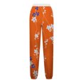 thumbnail image 4 of WFJCJPAF 2024 New Product Clearance！ Pants for Women Plus Size Stretch Two Pairs,Women Fashion Color Blocked Printed Drawstring Pants - Orange S, 4 of 5