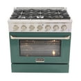 thumbnail image 3 of 36 in. 5.2 cu. ft Dual Fuel Range for Natural Gas Sealed Burners in Green., 3 of 12