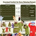 thumbnail image 4 of Halloween Funny Big Mouth Monster Plush Silly Onesie - Unisex  Animal Sleepwear, Soft Hooded Loungewear Pajamas & Cosplay Wearable Blanket (Adult & K'ids), 4 of 10