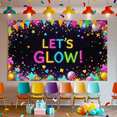 thumbnail image 3 of Neon Design Glow Banner Colorful Decoration Let's Glow Festival Sign for Party Celebration Event, 3 of 5