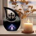 thumbnail image 3 of MUKTIVE Temple Urns for Human Ashes Adult Man & Women (1 Large 10 ", 4 Keepsake 3 "), Black Combo Sets Urns for Human Ashes, Religious Decorative Adult Urn for Remains, Tear Urn for Dad & Mom, 3 of 7