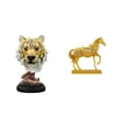 thumbnail image 1 of Escultura de mesa,Escultura de cabeza de tigre Estatua moderna de sobremesa,Figura de cabeza de animal para decoración de escritorio de resina.,Estatuas de caballos,Estatuas de caballos Figura, 1 of 8