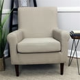 thumbnail image 2 of Fox Hill Trading Ellis 17.5"H Fabric Rolled Arm Lounge Chair in Beige, 2 of 5