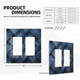 thumbnail image 3 of Blue Dark Fabric Mix Light Switch Cover Decorative Switch Plates and Outlet Covers Wall Plate for Electrical Kitchen Home Office Art Decor Standard Size, 3 of 4