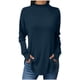 thumbnail image 3 of TaTaai Long Sleeve Thumb Hole High Neck Top, Women's Spring Solid Color T-Shirt, Light Stretch Design, Ideal for Spring Summer Fall Daily Wear Gift, 3 of 8