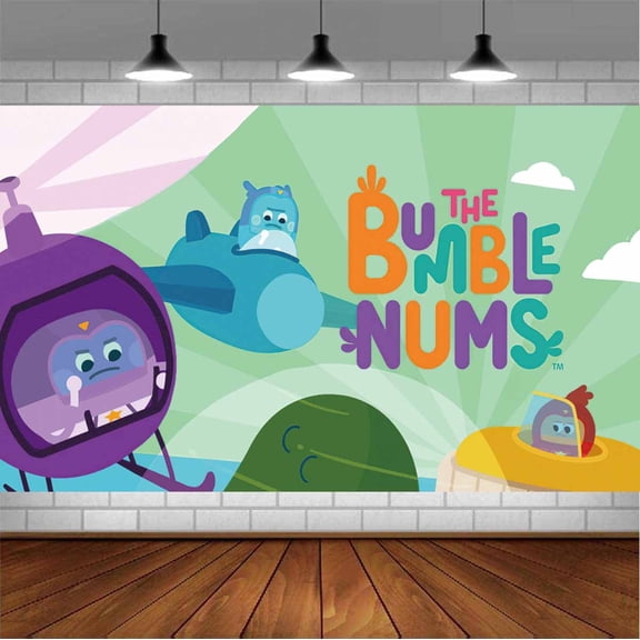 The Bumble Nums Backdrop Banner Party Supplies Poster Movie Theme Background for Photography Birthday Decorations