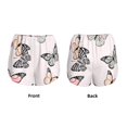 thumbnail image 3 of Balery Beautiful Butterfly Pantalones cortos deportivos para mujer con forro y dos bolsillos, elásticos, para entrenamiento, gimnasio, yoga-X-Large, 3 of 7