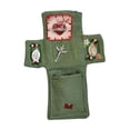 thumbnail image 1 of Santuario de bolsillo con cruz dentro de la oración hecha a mano decoración cosida decoración de recuerdo creativo adorno mini santuario cruzado Verde, 1 of 8