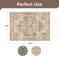 thumbnail image 3 of SIXHOME 8'x10' Eastern Classic Area Rug Washable Distressed Carpet Vintage Medallion Rugs for Living Room Bedroom Kitchen Dining Room Retro Neutral Home Decor Red, 3 of 8