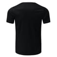 thumbnail image 5 of Men's Summer Solid Color Slim Fit Short Sleeve Round Neck Long Clothes Length Top, 5 of 5