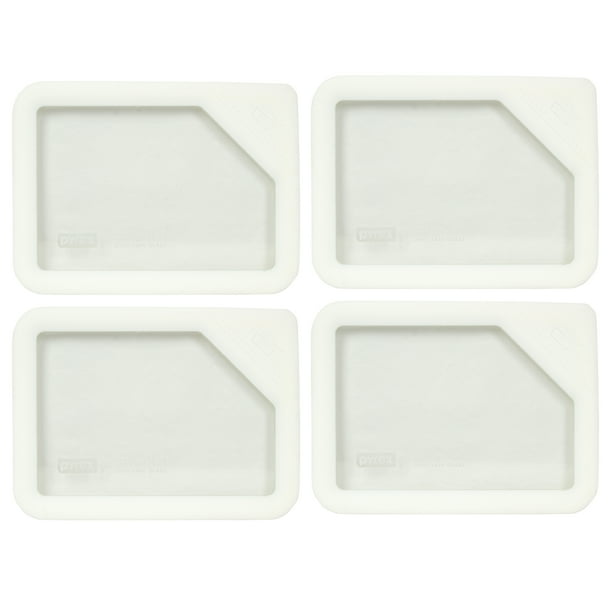 Pyrex Ultimate OV7210 White Round Glass and Silicone Storage