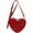 A01-wine Red, variant on Cute Heart Shaped Purse for Women Faux Leather Heart Crossbody Bag Y2k Purse Small Shoulder Handbag with Zipper