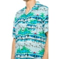 thumbnail image 3 of Men's Hawaiian Short Sleeve Shirt (HW08 Blue, 2XL), 3 of 3