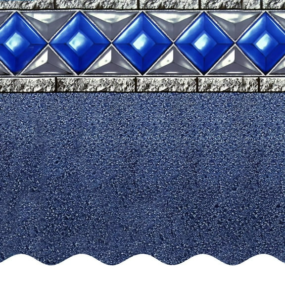 SmartLine 15' Round Blue Diamond Blue Speckle Standard Bead Above Ground Swimming Pool Liner, 52" Height, 25 Gauge
