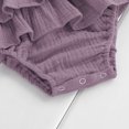 thumbnail image 5 of Douhoow Newborn Baby Girl Sleeveless Romper Solid Color Ruffle Jumpsuit Sunsuit Outfit 0-24M, 5 of 6