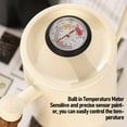thumbnail image 4 of 600ML Stainless Steel Coffee Pot with Temperature Meter Wood Handle Long Spout Rustproof and High Temperature Resisting, 4 of 7