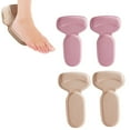 thumbnail image 2 of 2Pair Heel Pads for Shoes, Heel Cushion, Knitted Fabric and Foam Self-Adhesive Heel Pads for Shoes Too Big or Loose, T-Shaped Breathable Heel Grips Cushion to Educe the Discomfort, Beige + Pink, 2 of 7