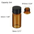 thumbnail image 3 of Uxcell 5mL Reagent Glass Storage Bottle Round Plastic Screw Cap Lab Home Brown 20 Pack, 3 of 5
