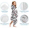 thumbnail image 7 of White and Pink Of Leopard Print Hooded Bath Towel，60"x35" for Ages 3 To 12 Kids, Quick Dry Lightweight Soft Microfiber Hood Beach Towel Cover Up for Kids, 7 of 7