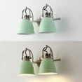 thumbnail image 6 of JONATHAN Y Phineas 16.25" 2-Light Adjustable Farmhouse Bohemian Iron LED Vanity Light, Mint Green/Nickel, 6 of 8