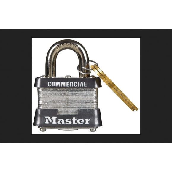Candado Lock Master de acero con cierre doble, paquete de 6 unidades, 3,3 x 4,1 x 3,8 cm