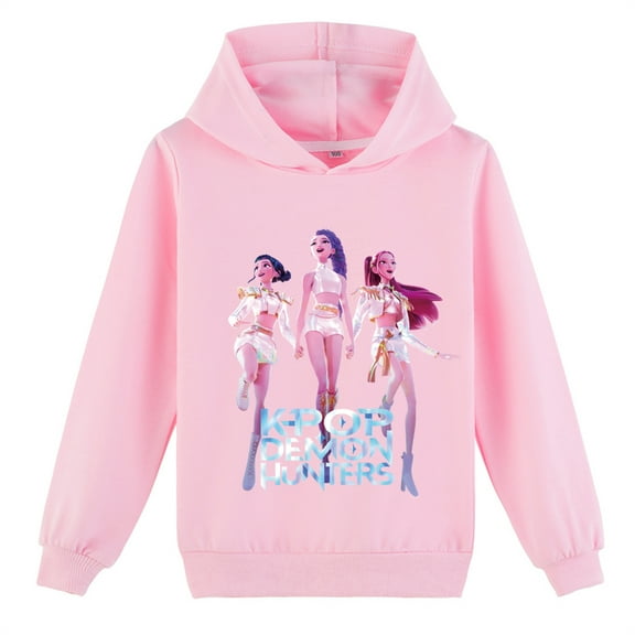 Girls Star KPop Hoodies Casual Long Sleeve Pullover Sweatshirts Hooded for Teen(8-16 Years)