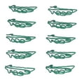 thumbnail image 2 of 100pcs Paper Clips Portable Small Cute Green Pea Shape Anti Slip Electroplated Metal Office Bookmark Clips, 2 of 8