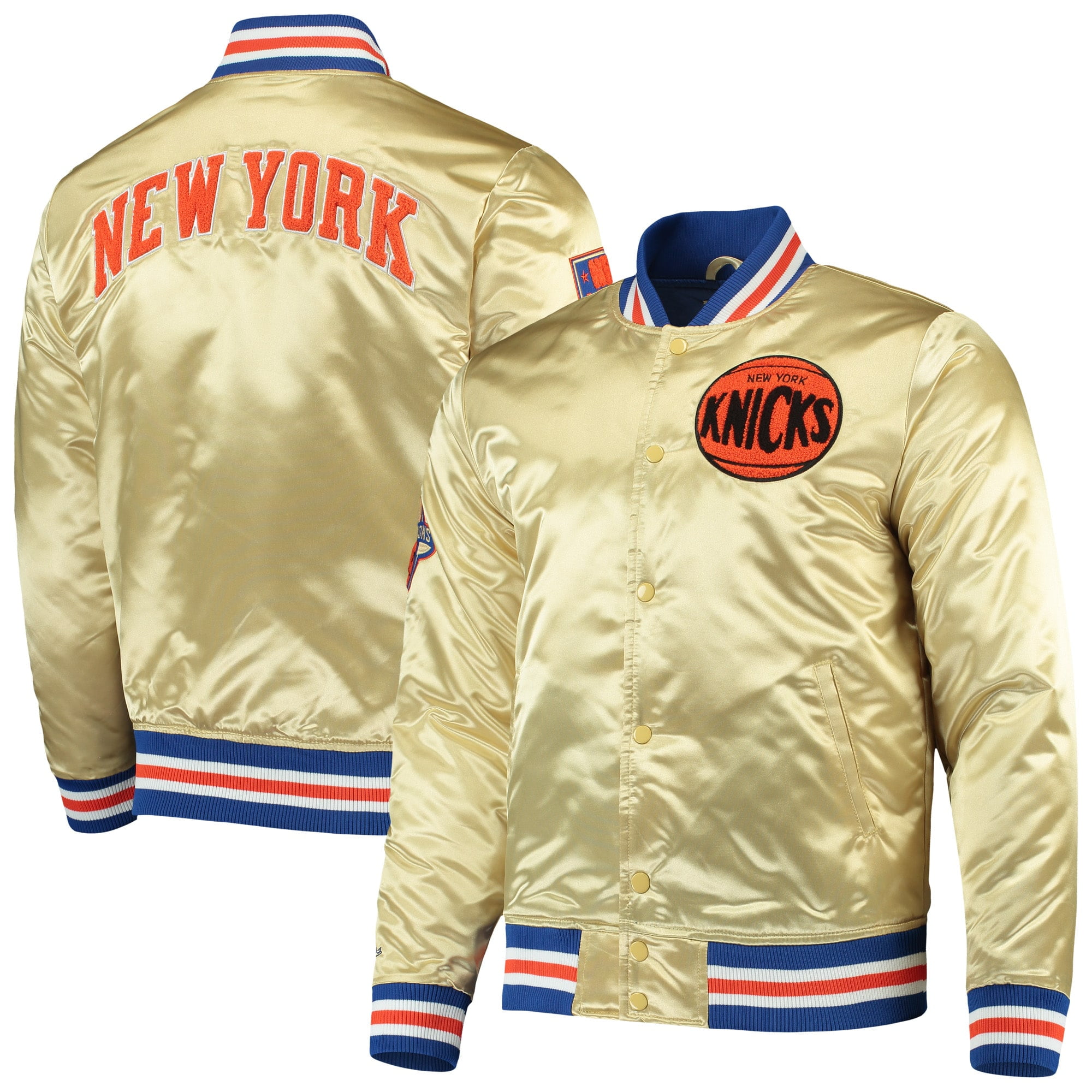 gold mitchell and ness jacket