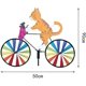 thumbnail image 5 of Garden Lawn Yard Decor Windmill Wind Spinner Whirligig 3d Animal On Bike Style, 5 of 5