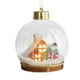 thumbnail image 2 of Clear Christmas Tree Balls Ornaments,Christmas Tree Decoration Balls,Creative Santa Decorations Plastic Transparent Hanging Ball,Warm Light Decor Ball,3.15 inch Glowing Xmas Ball, 2 of 5