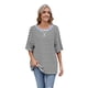thumbnail image 3 of Top Holgado de Corta con Estampado de Rayas de Colores para Mujer, Rayas Blancas y Negras, Talla XL, 3 of 6