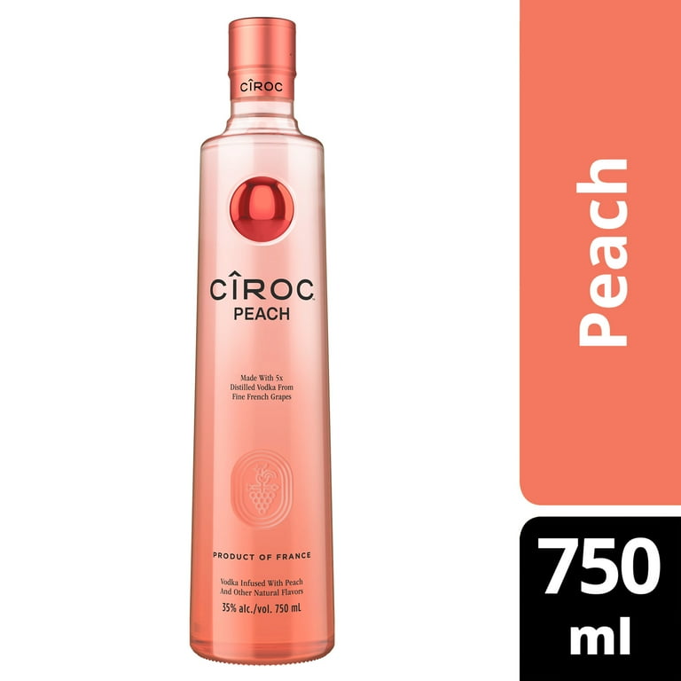 CIROC Peach (Made with Vodka Infused with Natural Flavors), 750 mL