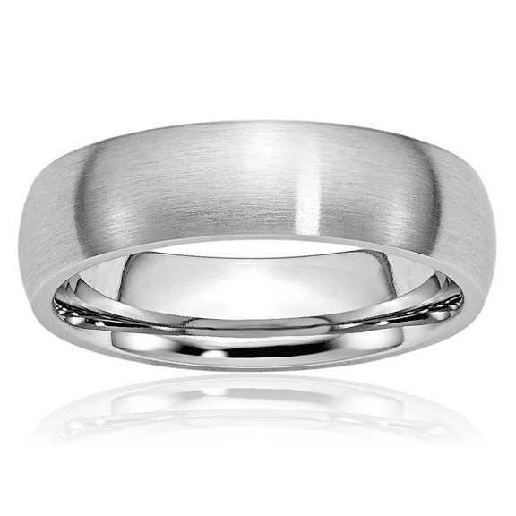 Cobalt 6mm Half Round Plain Classic Wedding Band Ring