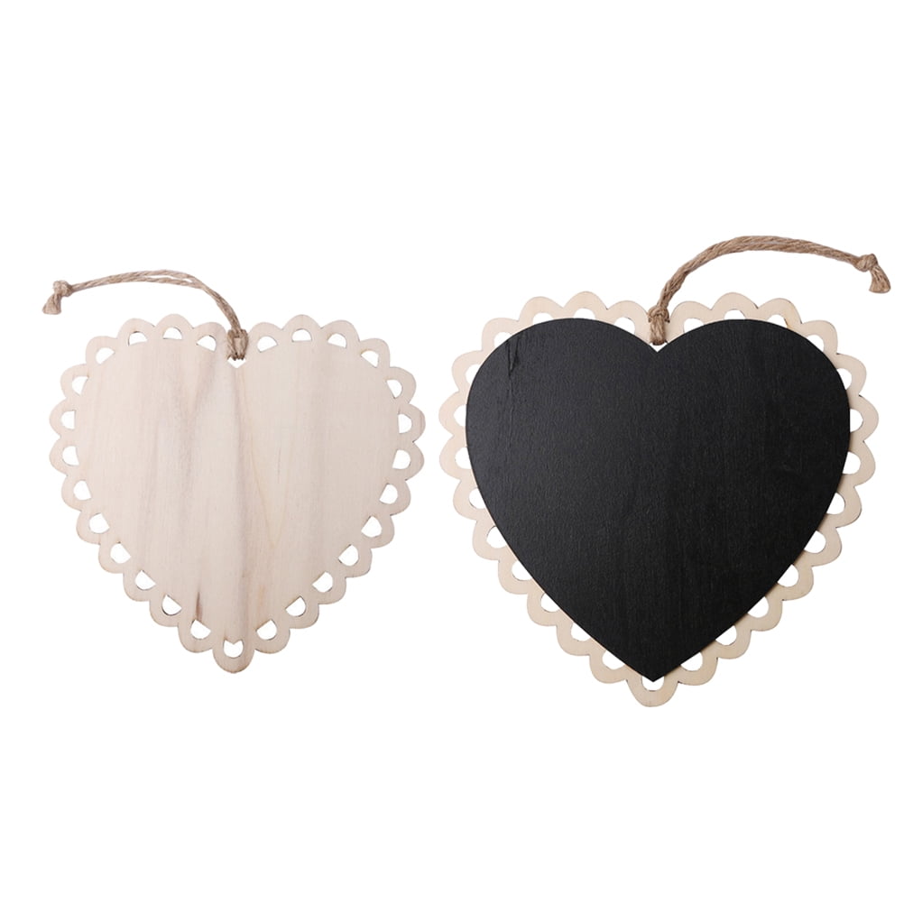 Mini Chalkboards Heart Shaped Blackboard for Message Board Signs Hanging Message Board for Weddings