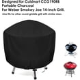 thumbnail image 2 of Feestars Grill Cover for Cuisinart CCG190RB Portable Charcoal Waterproof Griddle Cover for Weber Smokey Joe 14-Inch Grill Black, 2 of 5